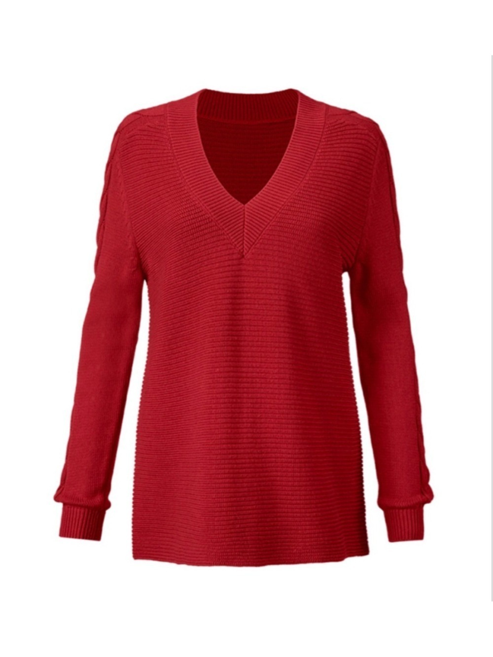 CAbi Standout Pullover #3714 Red Sweater Size M EUC